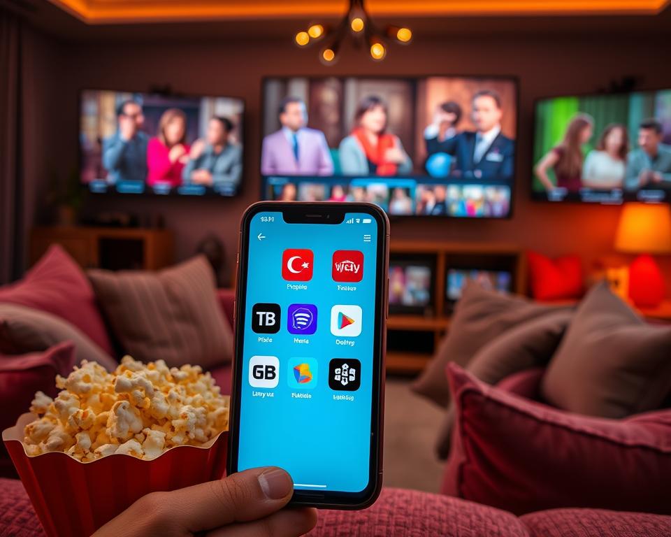 A vibrant and intimate gathering of Turkish drama fans, set against a warm and inviting backdrop. In the foreground, a diverse group of people animatedly discussing their favorite shows, sharing insights and bonding over their shared passion. The middle ground features cozy seating areas, where small groups are engaged in lively conversations, laptops and smartphones in hand, exploring the latest updates and fan theories. In the background, a large screen displays captivating scenes from popular Turkish dramas, setting the mood and drawing the community together. Soft, diffused lighting creates a welcoming atmosphere, while the overall composition suggests a sense of community, connection, and a shared love for the allure of Turkish television.