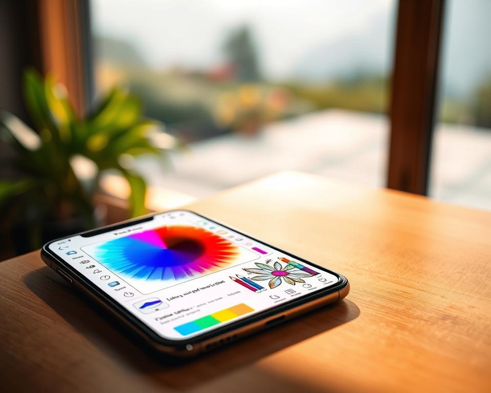 Aplicativo de Colorir Digital no Celular