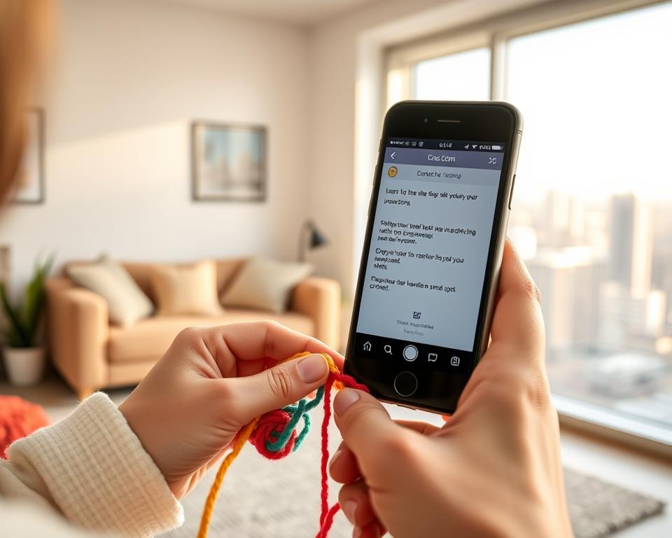 Aplicativo para aprender croche no celular