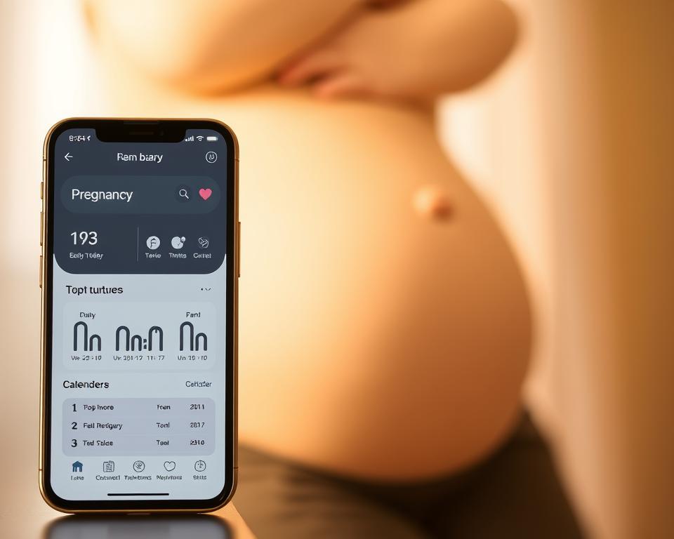 interface intuitiva aplicativo gestação