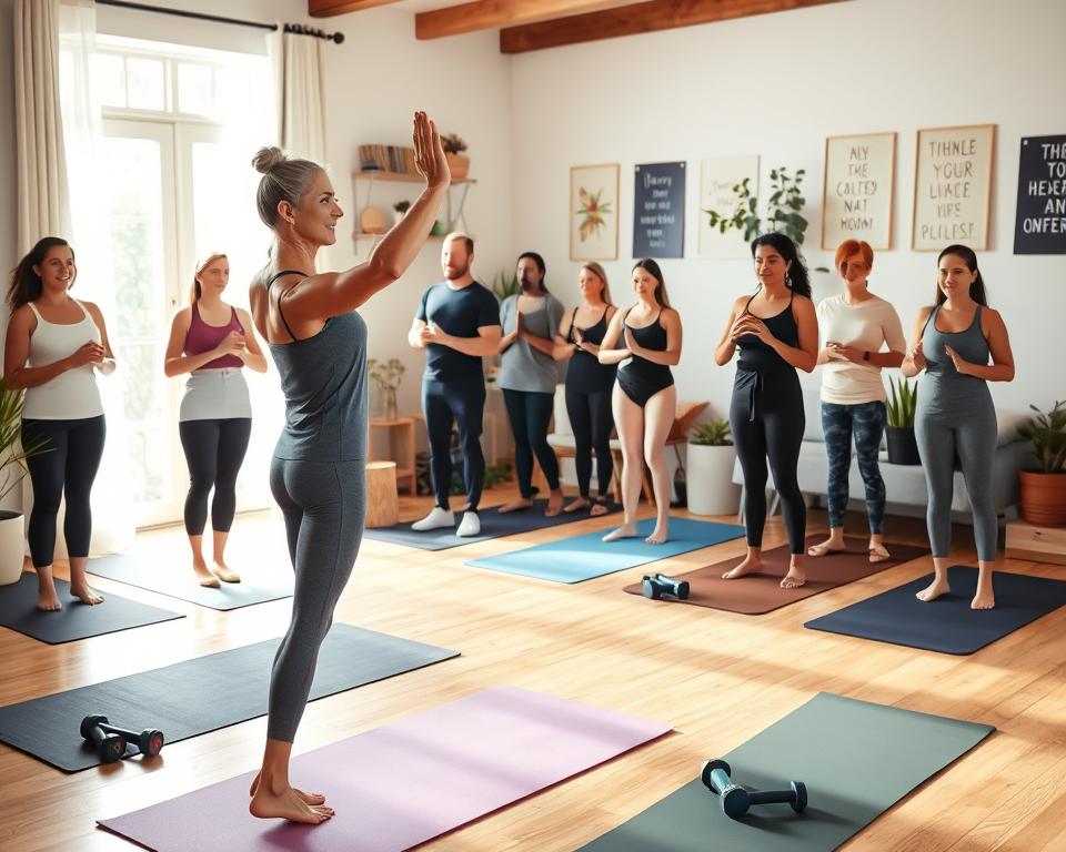 técnicas de treino e aulas guiadas