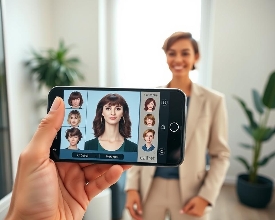 aplicativo que simula corte de cabelo