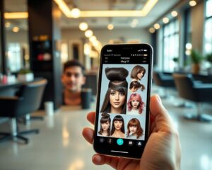 aplicativo que simula seu corte de cabelo