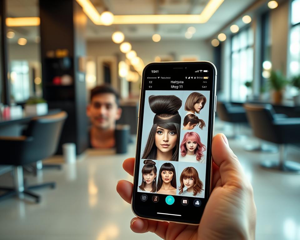 aplicativo que simula seu corte de cabelo