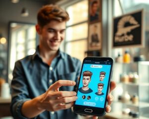 aplicativo que simula seu corte de cabelo