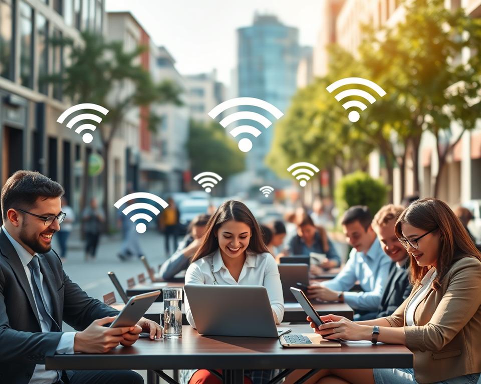 Cenário de redes WiFi públicas