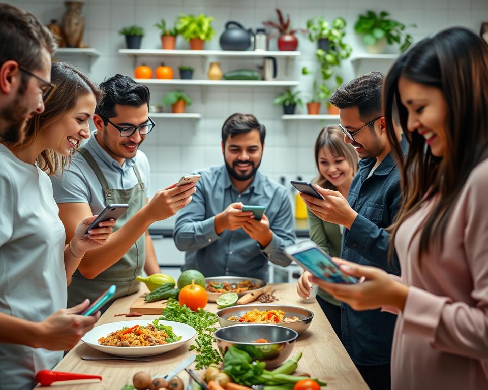 integração redes sociais aplicativo culinária integração redes sociais aplicativo culinária