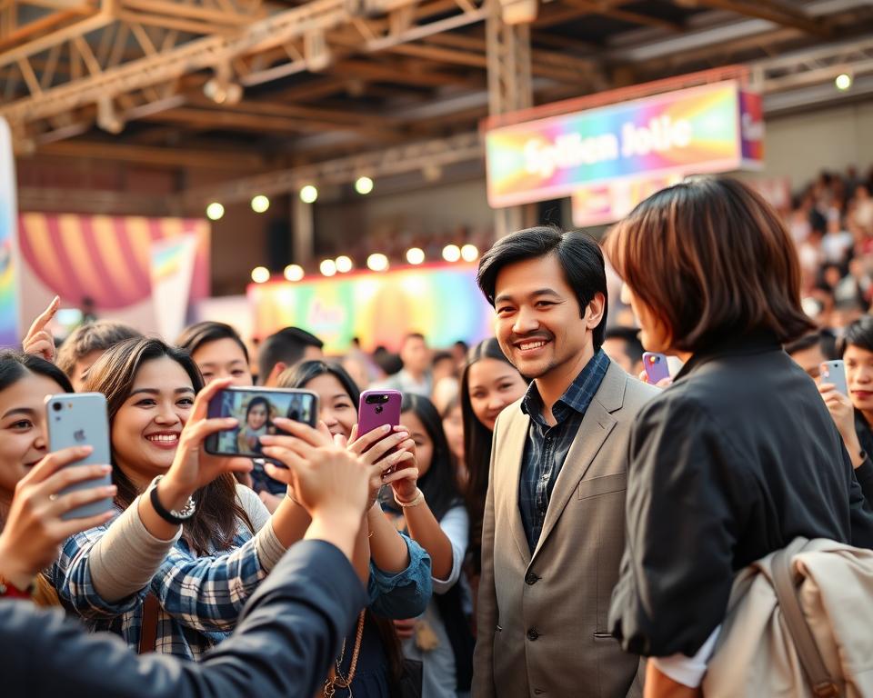 tire fotos com famosos