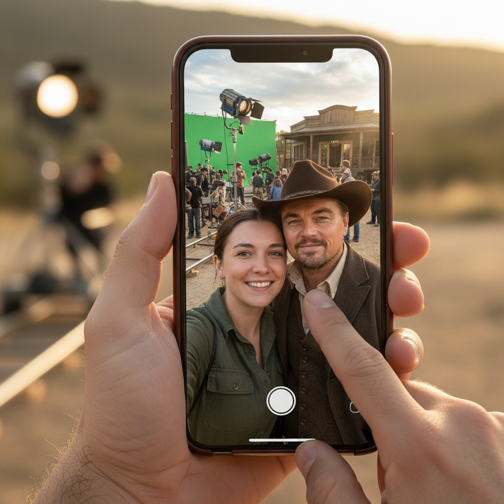 Faça Selfie com seus Atores Favoritos no Set de Filmagem com IA