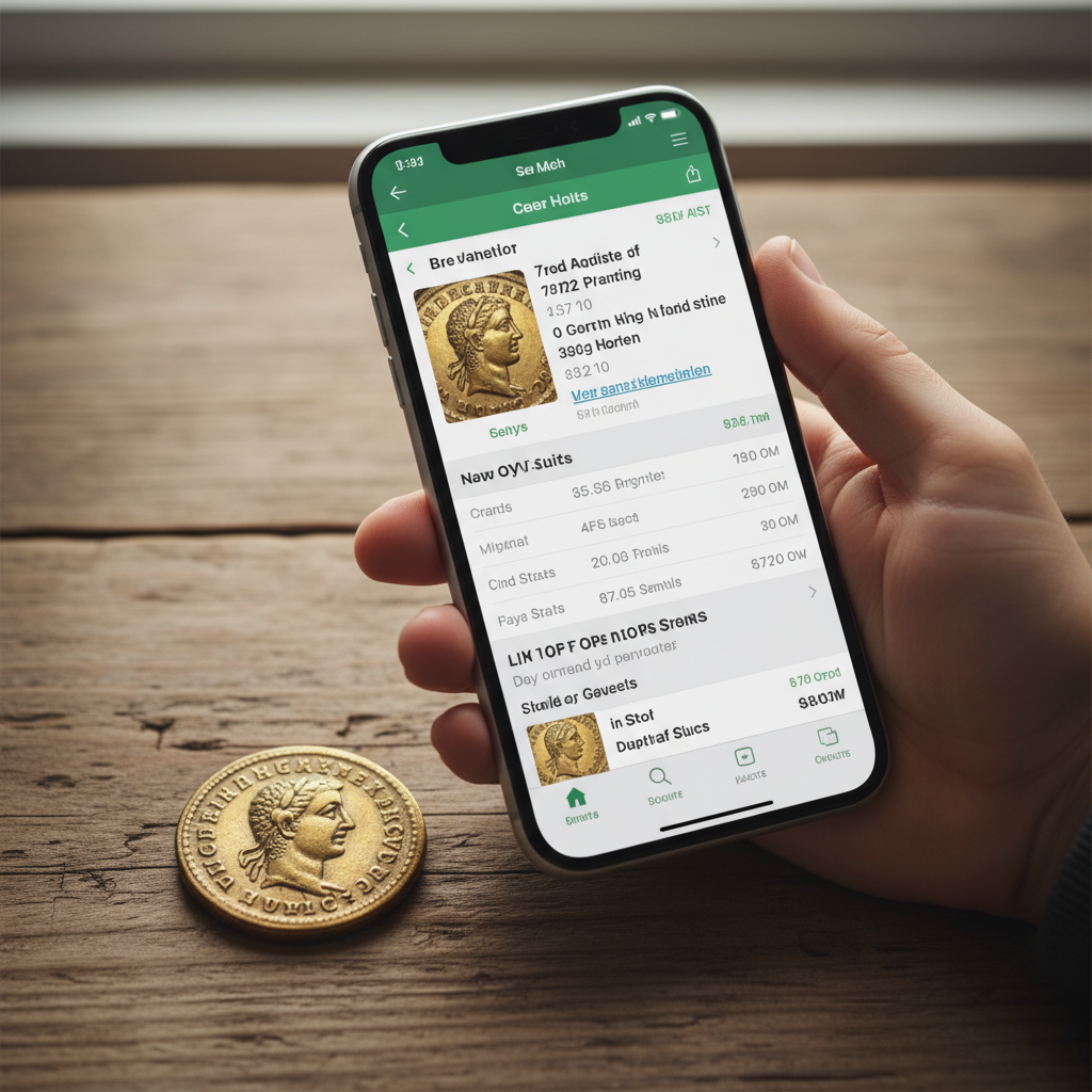 Baixe o App identificador de moedas raras com seu celular