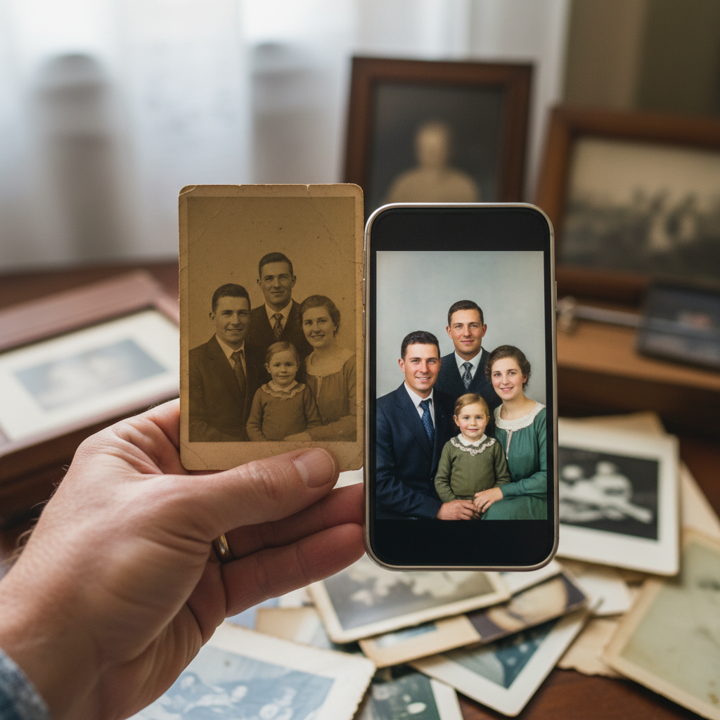 Restaure suas fotos antigas usando IA e recupere a qualidade e de vida nos seus registros