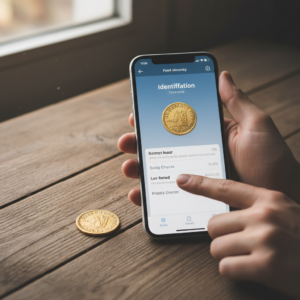 Baixe o App identificador de moedas raras com seu celular