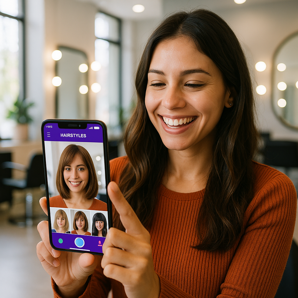 Teste um novos corte de Cabelo ou penteados femininos com IA antes de ir ao salão