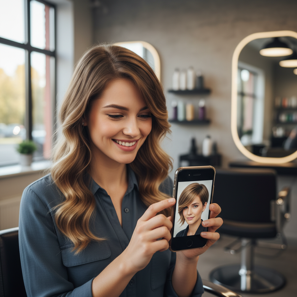 IA Revela como Você vai ficar com um corte ou penteado antes de ir ao salão