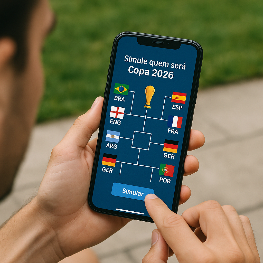 Simule quem será o Time Campeão da Copa 2026 no App