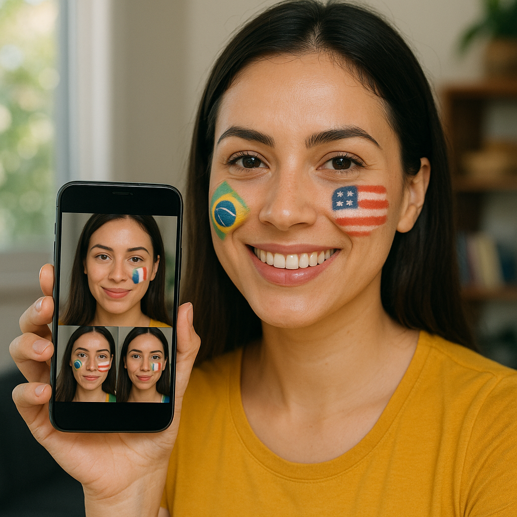 Simule Maquiagens para Copa do Mundo 2026 com IA